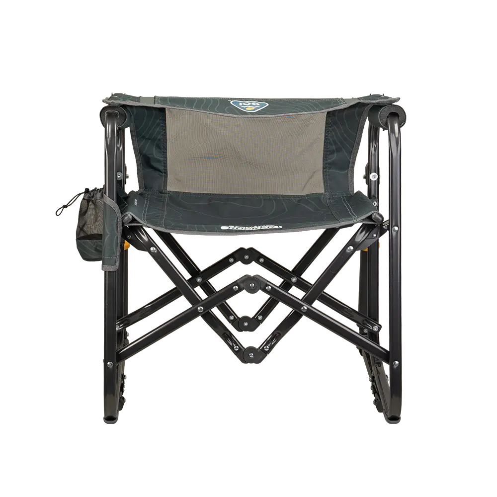 Patented Spring-Action Stowaway Rocker - Choice 794 - Heavy-Duty Kickback Rocker with Beverage Holder Detail