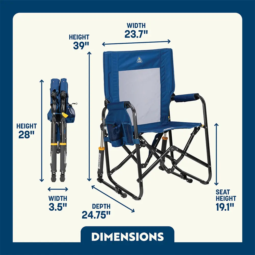 Patented Spring-Action Stowaway Rocker - Choice 794 - Heavy-Duty Kickback Rocker with Beverage Holder Detail