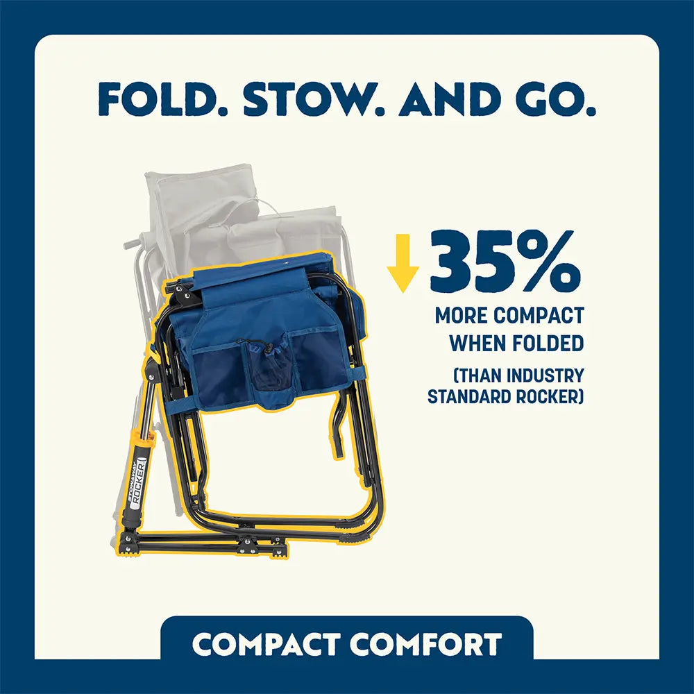 Patented Spring-Action Stowaway Rocker - Choice 794 - Heavy-Duty Kickback Rocker with Beverage Holder Detail