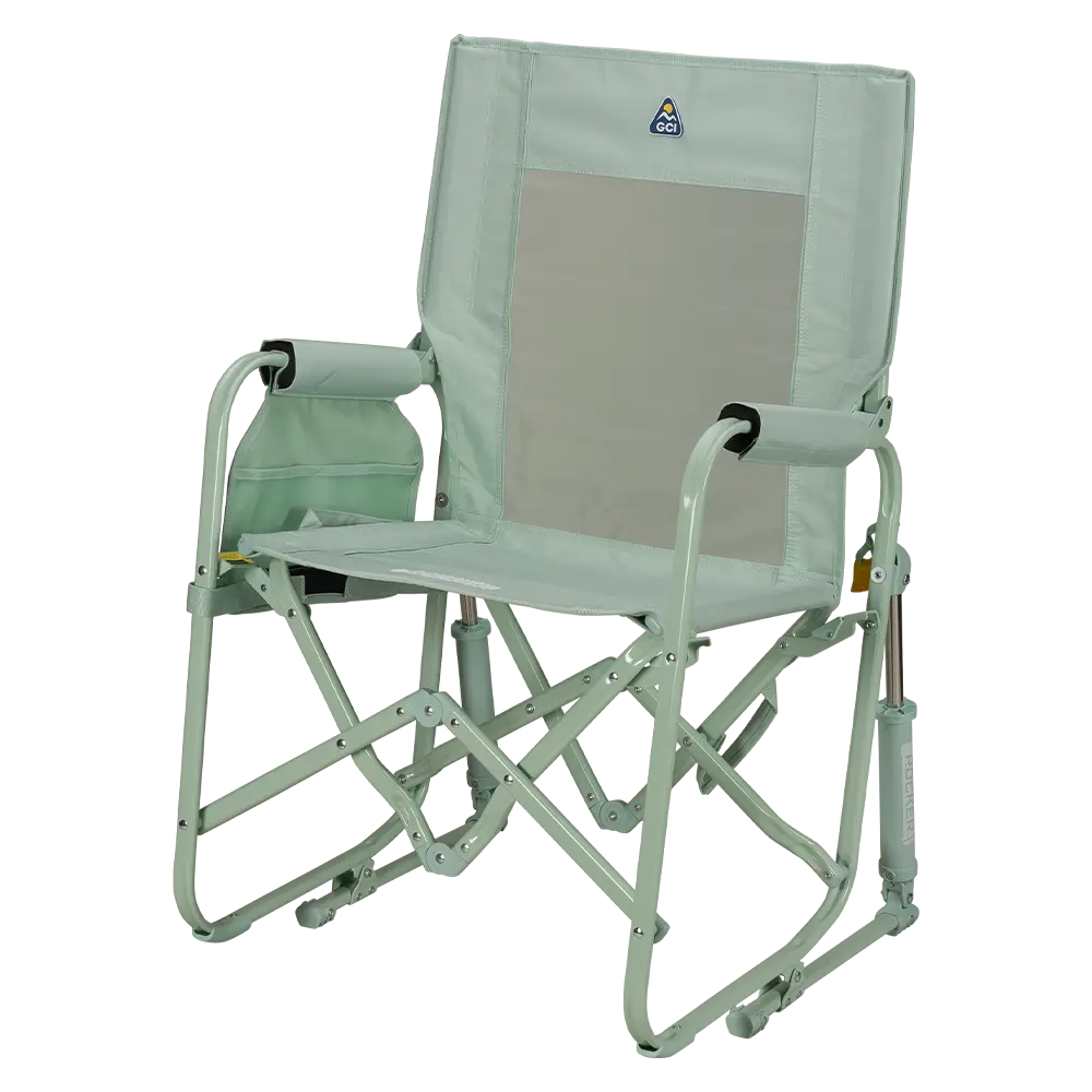 Patented Spring-Action Stowaway Rocker - Choice 794 - Heavy-Duty Kickback Rocker with Beverage Holder Detail