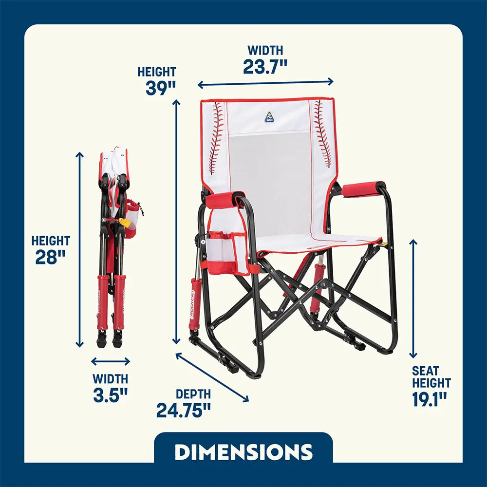 Patented Spring-Action Stowaway Rocker - Choice 794 - Heavy-Duty Kickback Rocker with Beverage Holder Detail