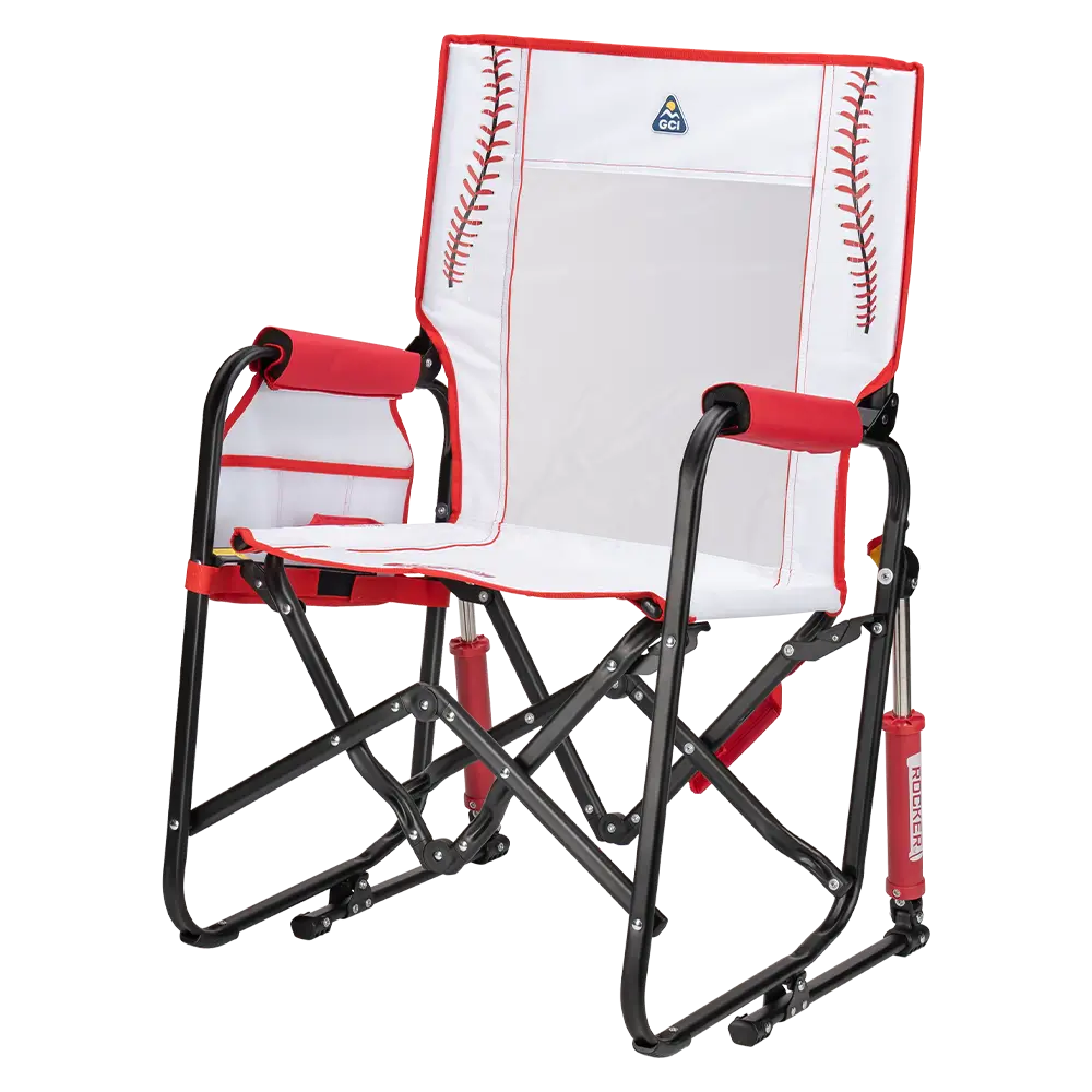 Patented Spring-Action Stowaway Rocker - Choice 794 - Heavy-Duty Kickback Rocker with Beverage Holder Detail