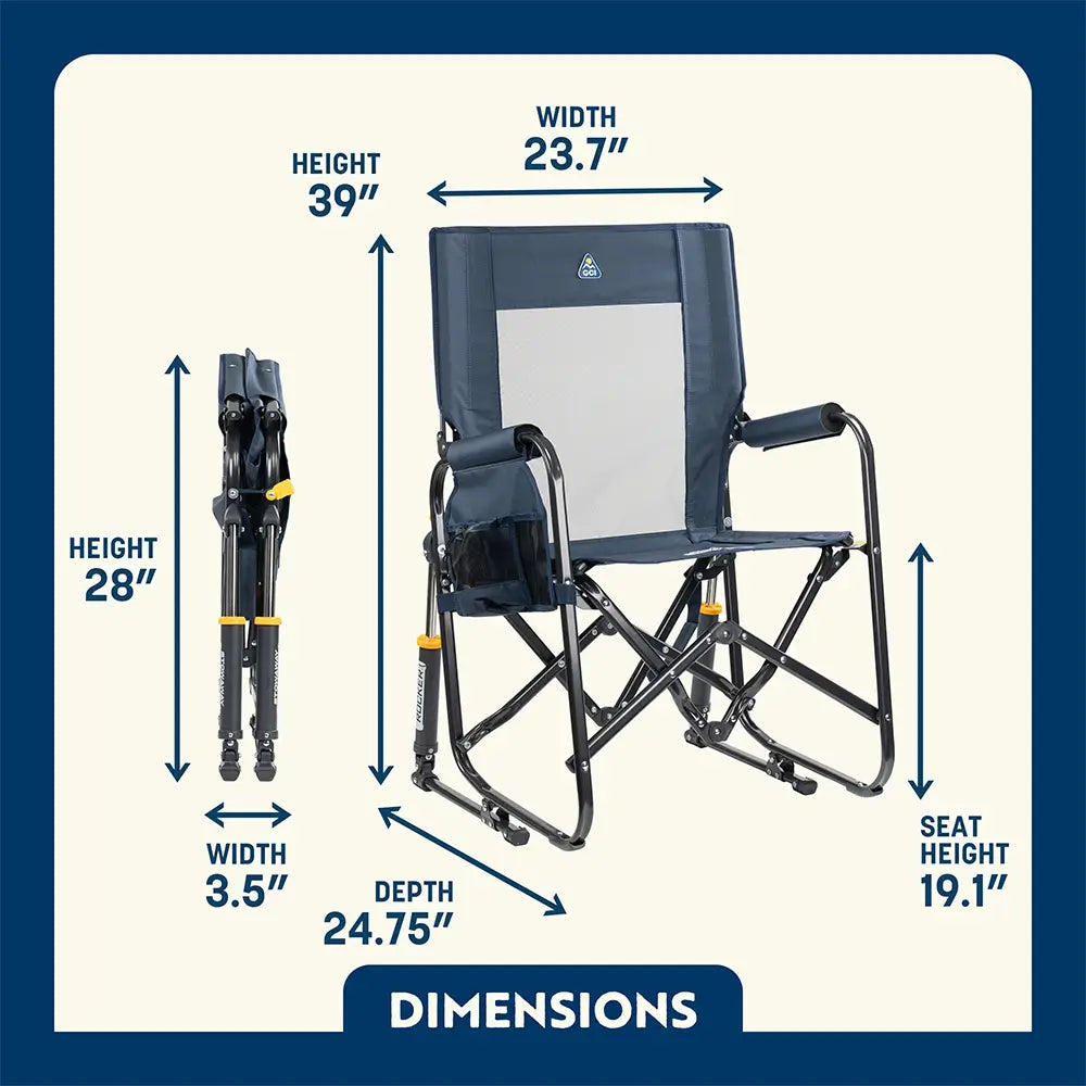 Patented Spring-Action Stowaway Rocker - Choice 794 - Heavy-Duty Kickback Rocker with Beverage Holder Detail