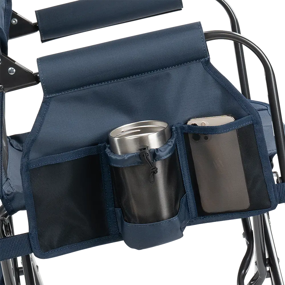 Patented Spring-Action Stowaway Rocker - Choice 794 - Heavy-Duty Kickback Rocker with Beverage Holder Detail