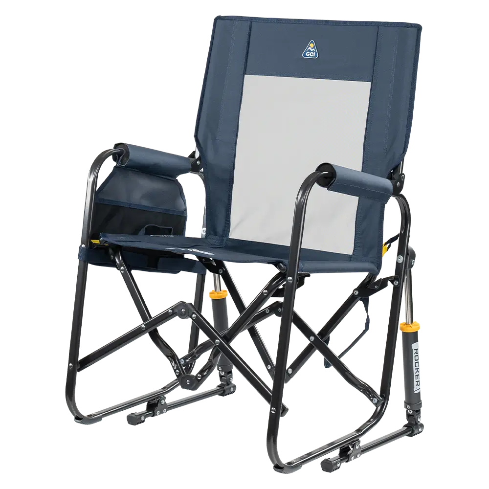 Patented Spring-Action Stowaway Rocker - Choice 794 - Heavy-Duty Kickback Rocker with Beverage Holder Detail