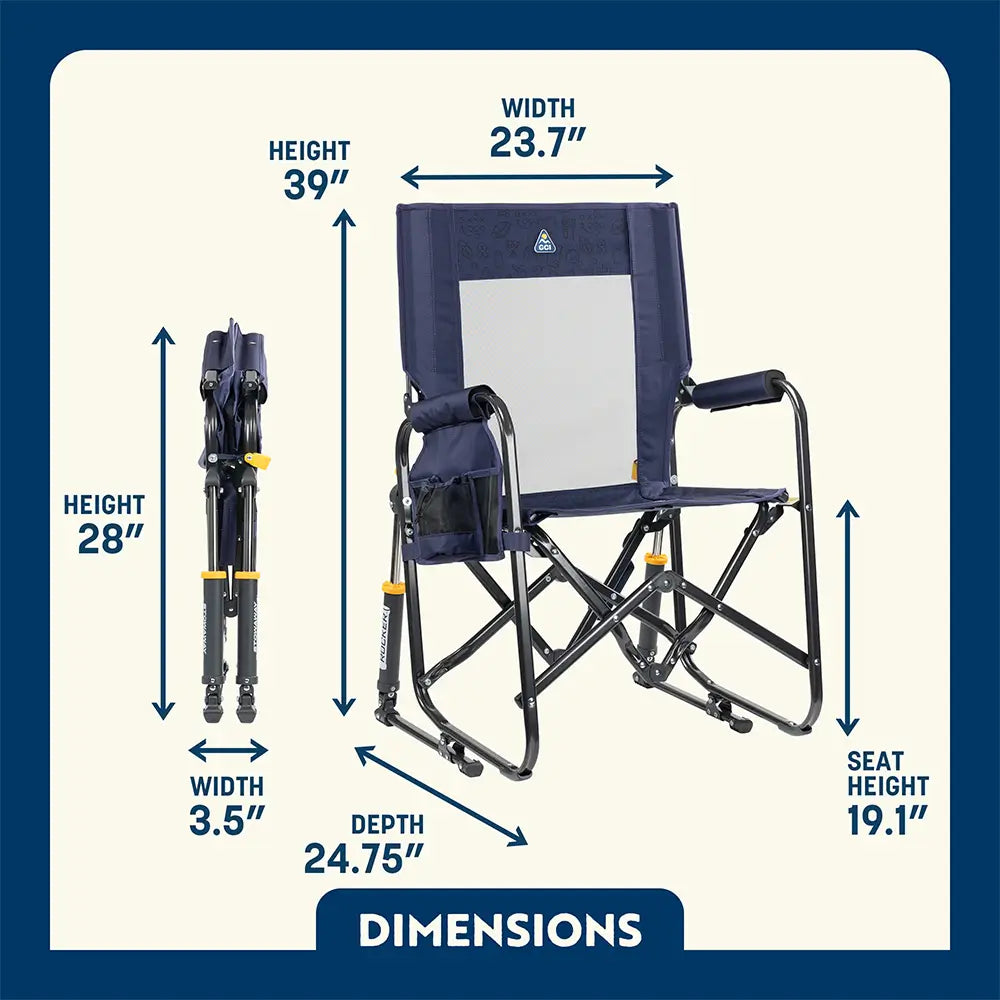 Patented Spring-Action Stowaway Rocker - Choice 794 - Heavy-Duty Kickback Rocker with Beverage Holder Detail