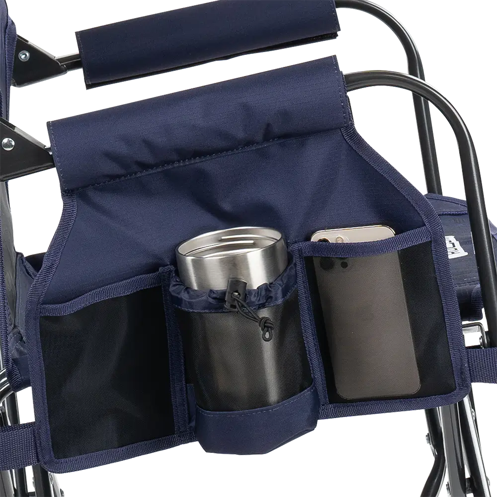 Patented Spring-Action Stowaway Rocker - Choice 794 - Heavy-Duty Kickback Rocker with Beverage Holder Detail