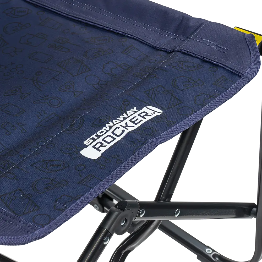 Patented Spring-Action Stowaway Rocker - Choice 794 - Heavy-Duty Kickback Rocker with Beverage Holder Detail