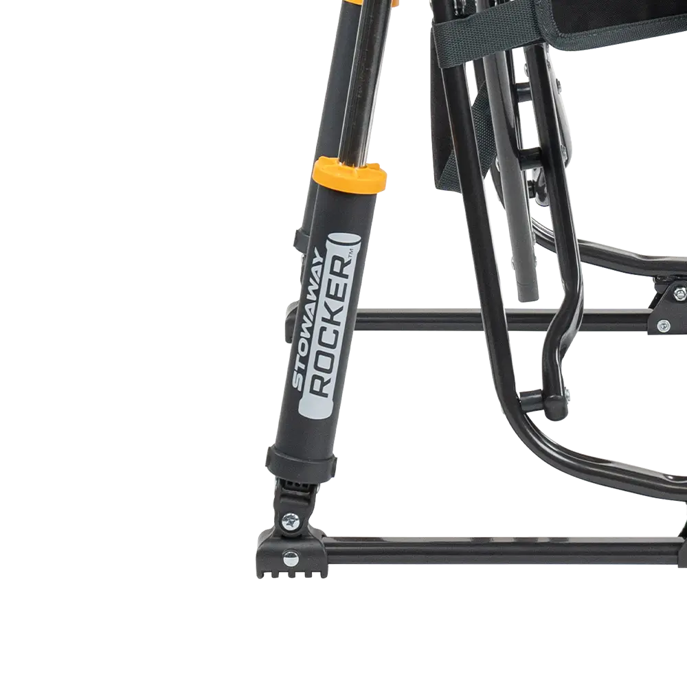 Patented Spring-Action Stowaway Rocker - Choice 794 - Heavy-Duty Kickback Rocker with Beverage Holder Detail