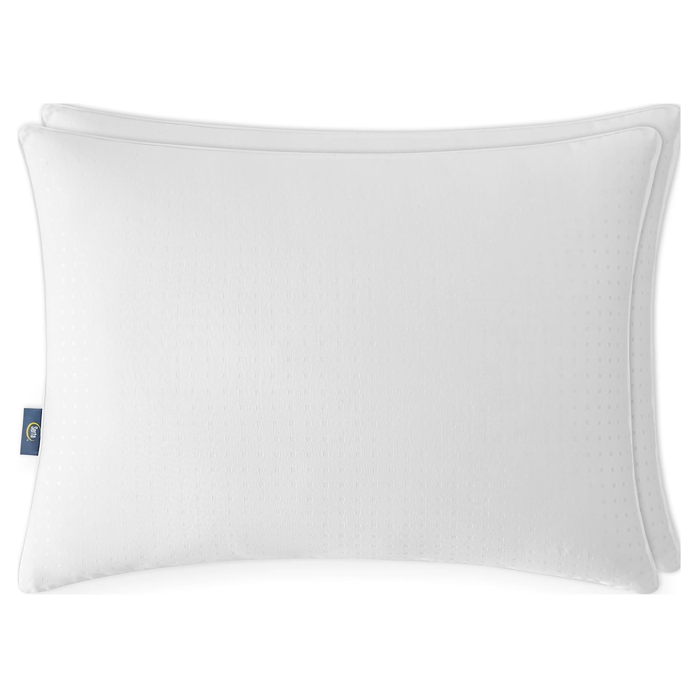 Hotel Collection pedic No-Go-Flat Bed Pillow, Standard/Queen, 2 Pack - Orthopedic Shredded Foam Bed Pillow Set Detail