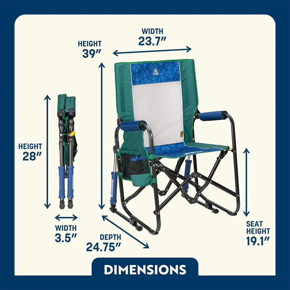 Patented Spring-Action Stowaway Rocker - Choice 794 - Heavy-Duty Kickback Rocker with Beverage Holder Detail
