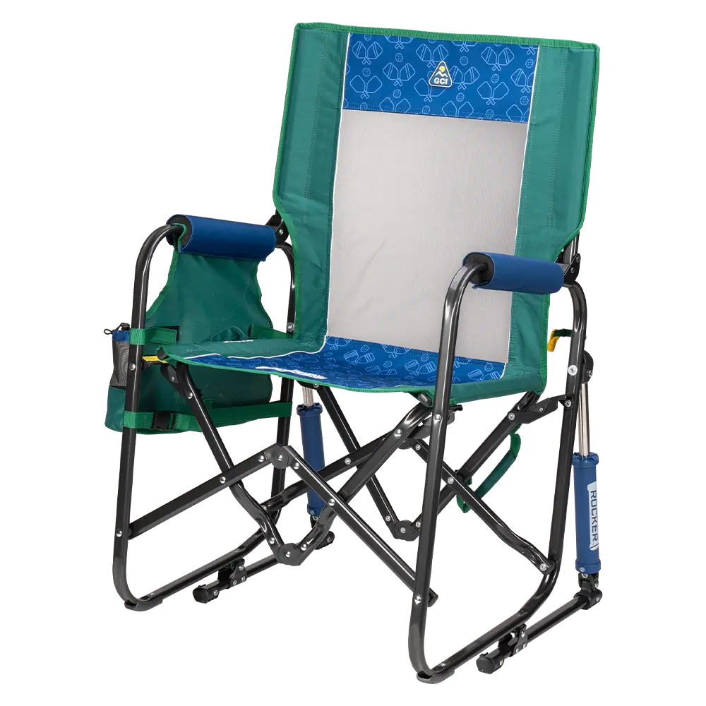 Patented Spring-Action Stowaway Rocker - Choice 794 - Heavy-Duty Kickback Rocker with Beverage Holder Detail
