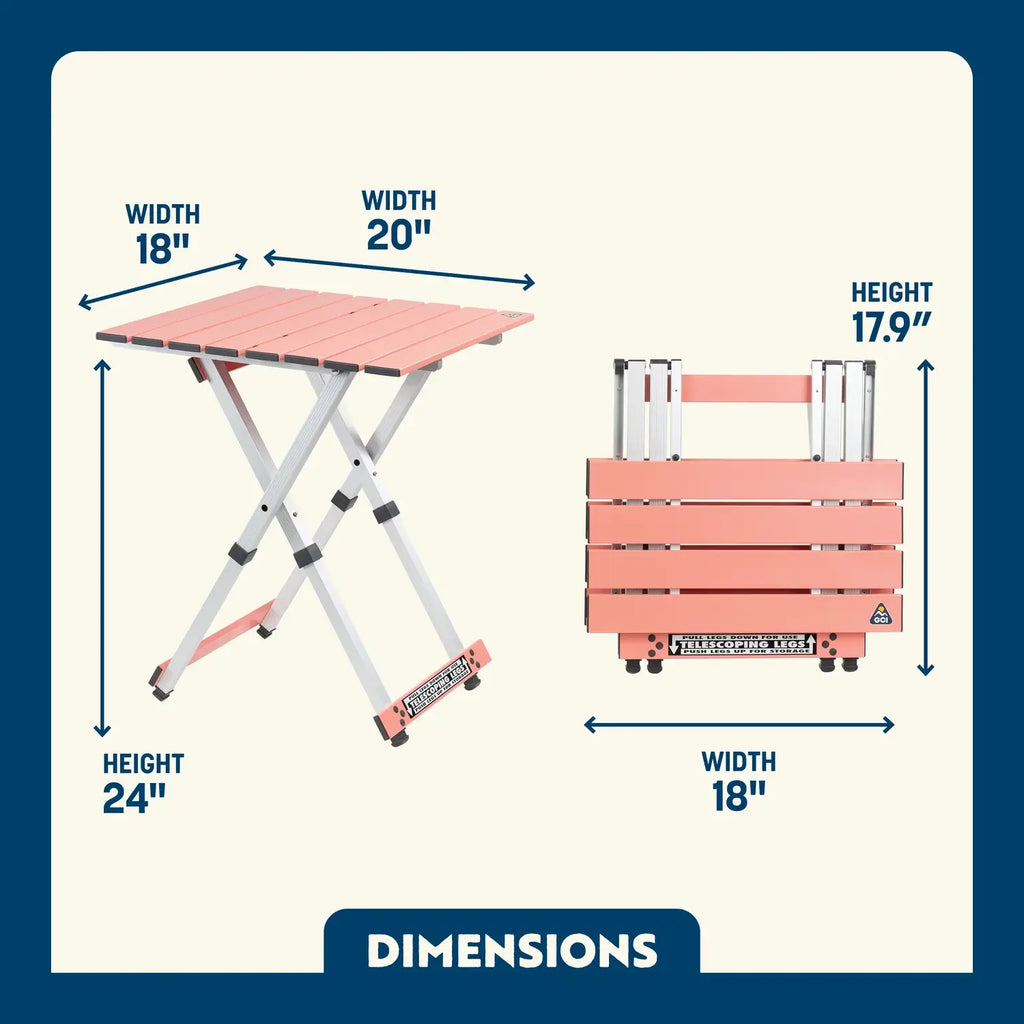 Slim-Fold Compact Camp Table 20 - Choice 513 - Portable Camping Table with Heat-Resistant Countertop Detail