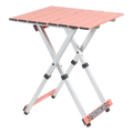 Slim-Fold Compact Camp Table 20 - Choice 513 - Portable Camping Table with Heat-Resistant Countertop - Coral