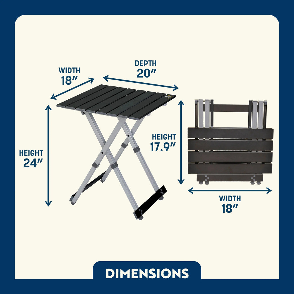 Slim-Fold Compact Camp Table 20 - Choice 513 - Portable Camping Table with Heat-Resistant Countertop Detail