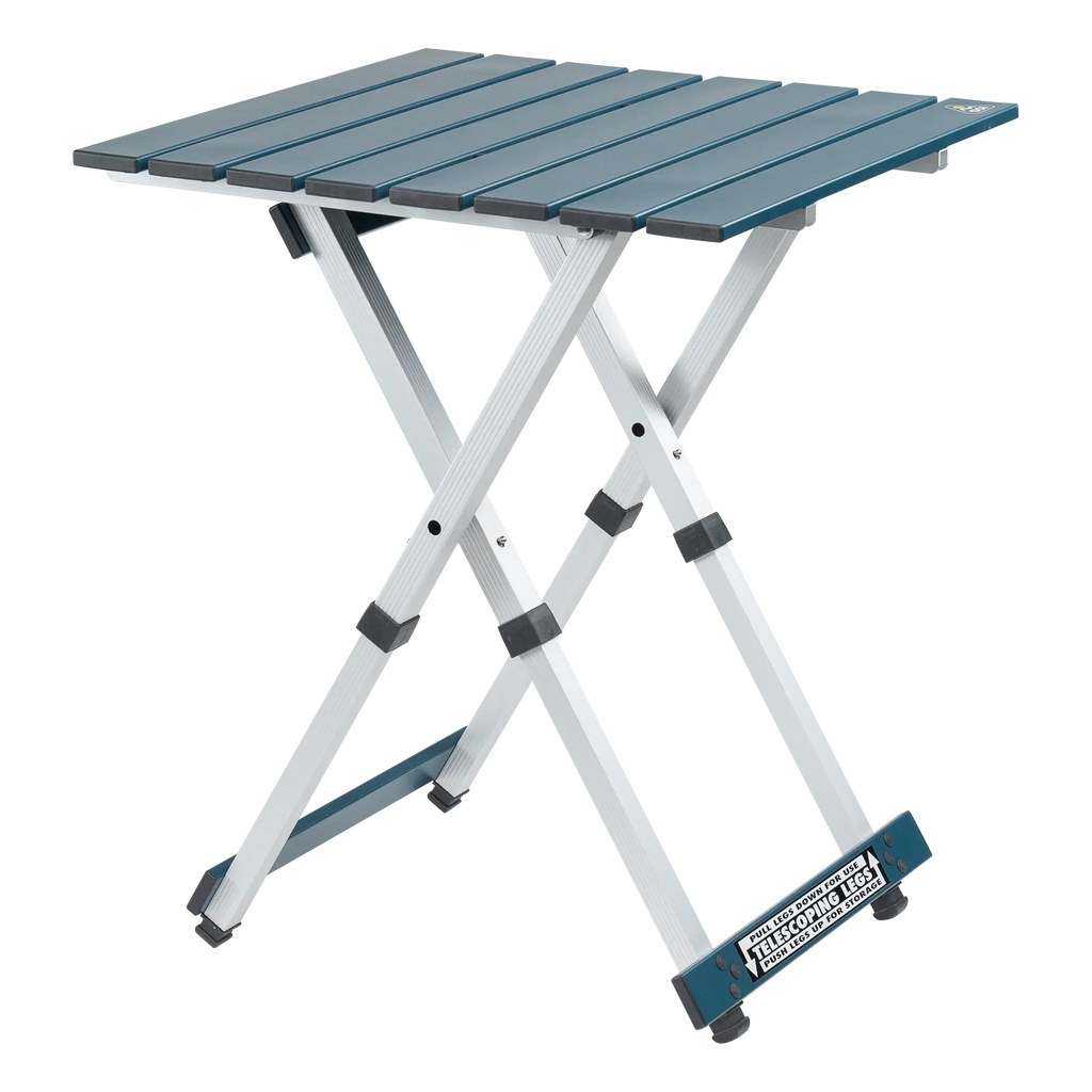 Slim-Fold Compact Camp Table 20 - Choice 513 - Portable Camping Table with Heat-Resistant Countertop - Teal