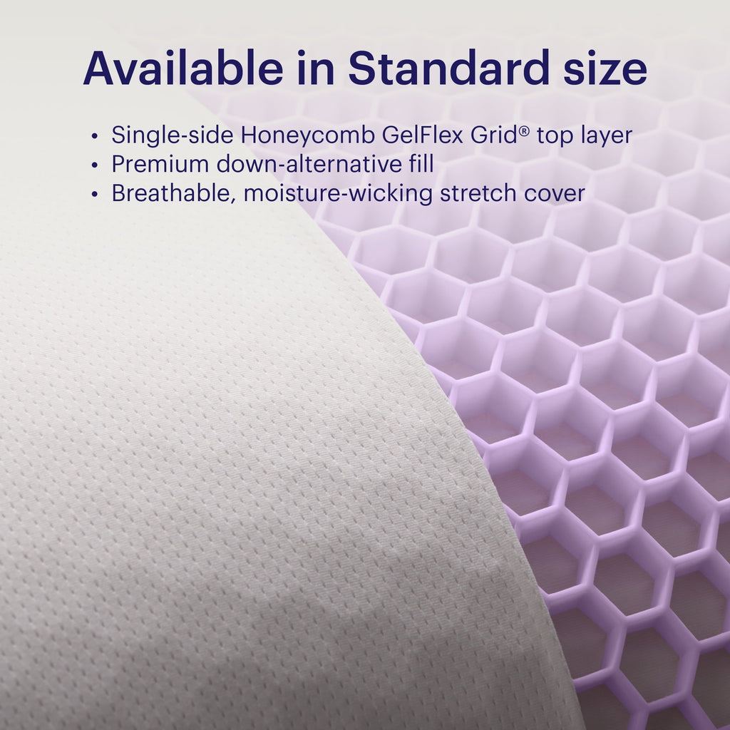 Decorative Plump GridCloud Pillow, Honeycomb Gelflex Top Layer, Hypoallergenic, Down - Alternative - Orthopedic Shredded Foam Bed Pillow Set Detail
