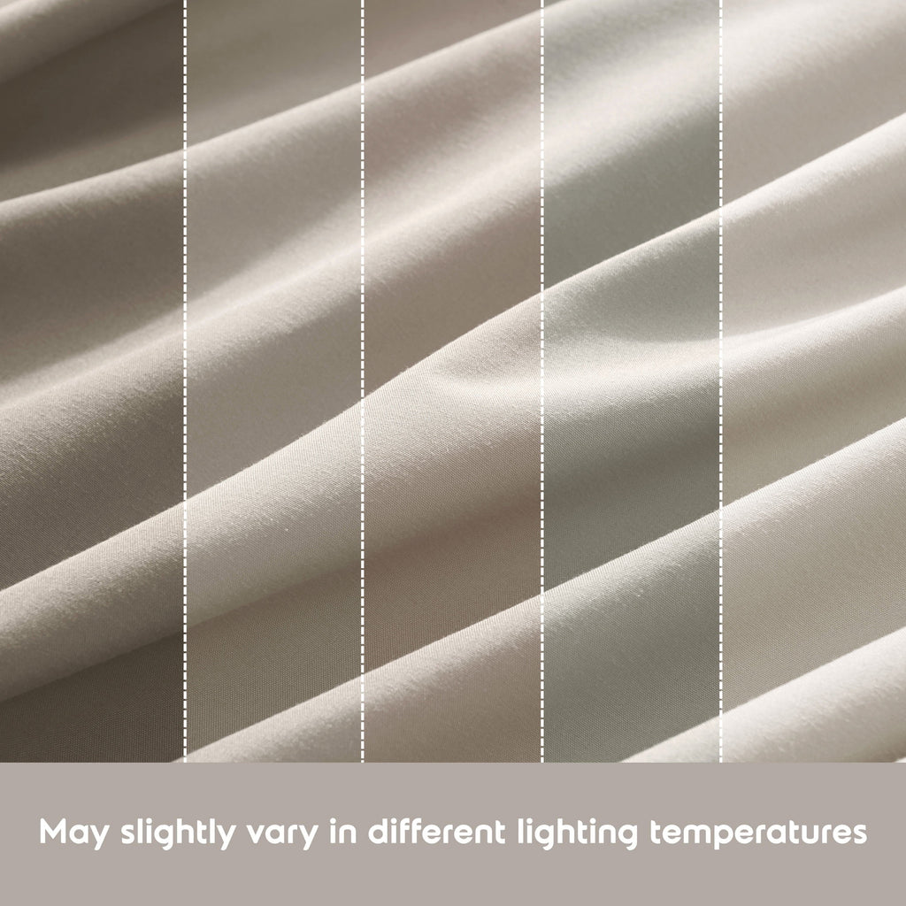 Breathable Luxury King Sheet Sets, 1800 Series Deep Pocket 4 Piece, Luxury Soft Microfiber Bed Sheet Sets, BEIGE CREAM - Luxury Bed Sheet Set with Deep Pockets Detail