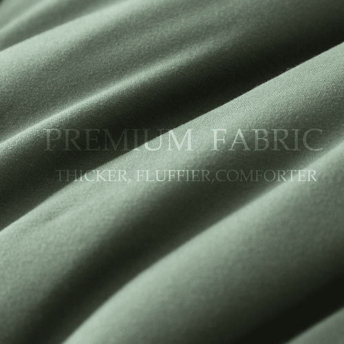 All-Season 3-Piece Twin Size Comforter Set, Green Down Alternative Reversible Bedding Set, All-Season Quilted Soft Comforter wit... - All-Season Down Alternative Comforter Insert Detail