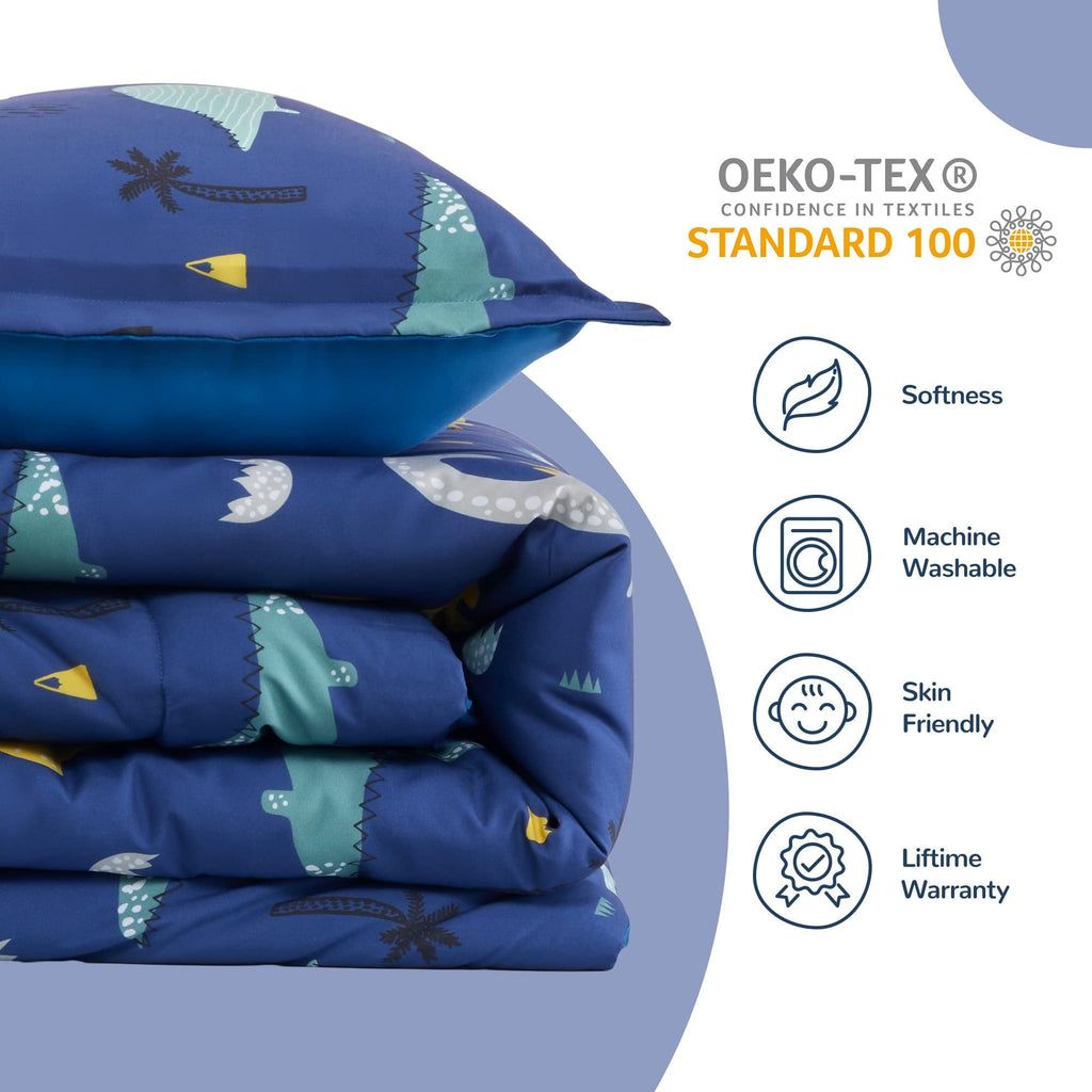 Hypoallergenic Cloud Kids Bedding Comforter Set Twin/Twin Xl Size - Super Soft & Cute Printed 2-Piece Comforter Set All Seasons for Boys, ... - All-Season Down Alternative Comforter Insert Detail