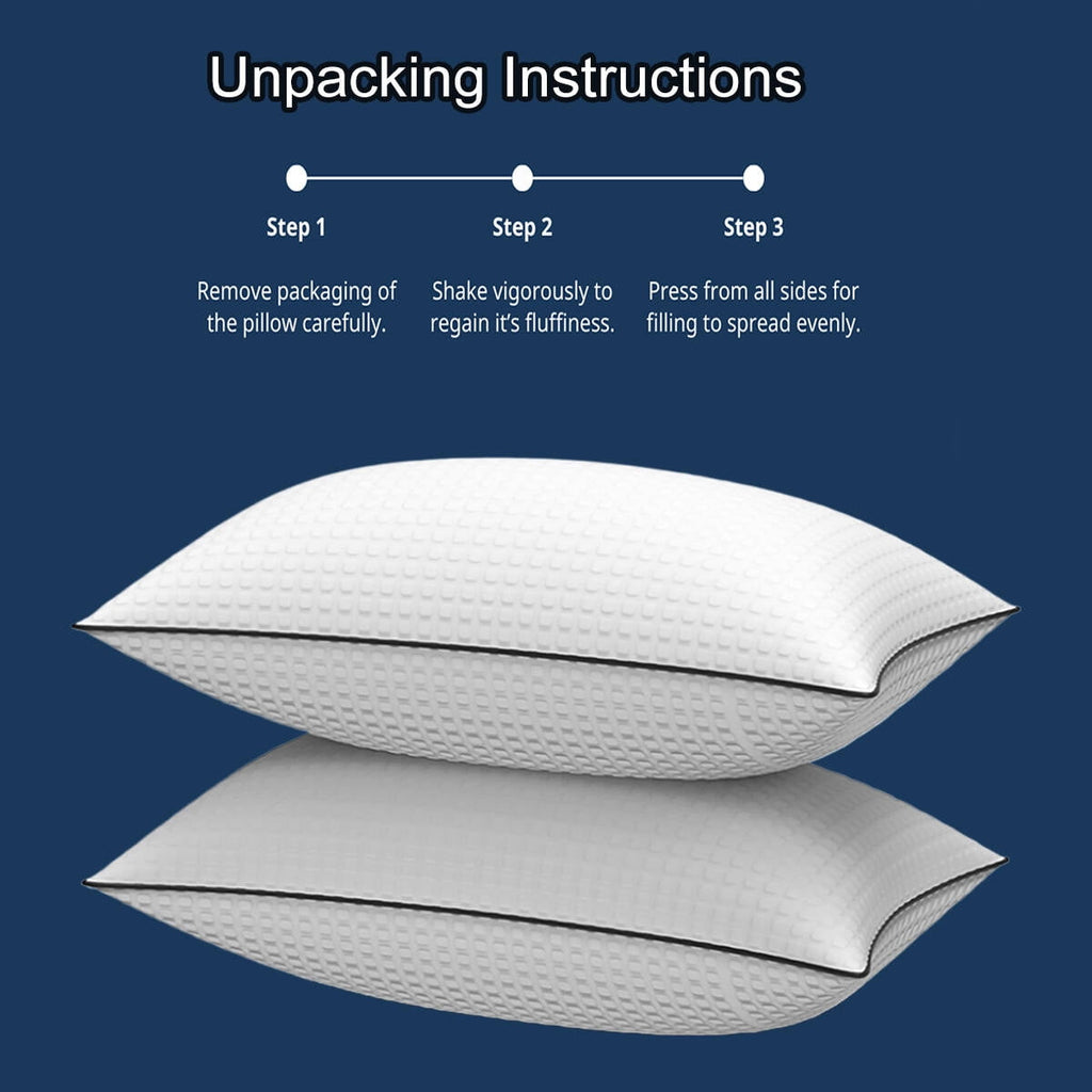 Fluffy Shredded Pillows King Size Set of 2, Hotel Quality, Down Alternative Gusseted Bed Pillows for Side, Back, or Stomach Sleepers,... - Decorative Throw Pillow Cushion for Sofa & Bed Detail