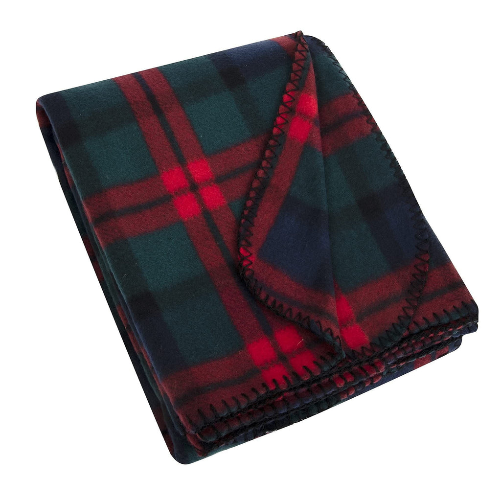 Reversible Sherpa Single Plaid Color 60"L x 50"W Fleece Throw Blanket for Fall, Winter, Spring, Summer, Men, Women, Children & Pets in ... - Super Soft Reversible Sherpa Flannel Blanket Detail