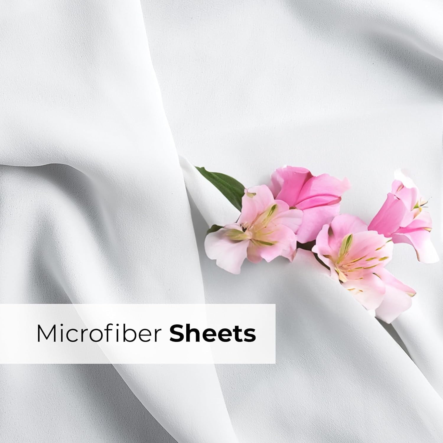 Cooling Sateen 6-Piece Extra Deep Pocket Sheet Set With Extra Matching Pillowcases - King Size Bed Sheets Fits 18"-24" Ma... - Cooling Hotel Quality Bedding Sheets and Pillowcases Detail
