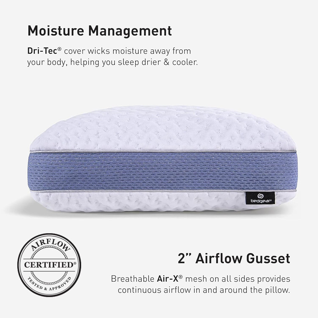 Fluffy Shredded Performance Pillow – 2.0 - Moisture Wicking Bed Pillow for All Sleep Positions - Medium Firmness Bed Pillow -... - Ergonomic Memory Foam Pillow for Neck Pain Support Detail
