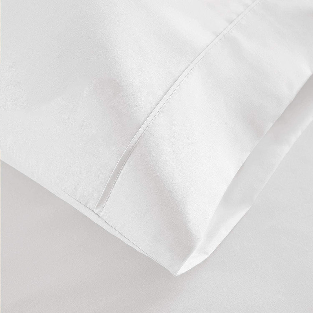Cooling Sateen 100% Cotton Hospital Bedsheets Set - 1 Flat Sheet, 1 Fitted Sheet (10" Inch) Deep Pocket, 1 Pillowcase, Best & Comfor... - Breathable Egyptian Cotton Flat & Fitted Sheets Detail