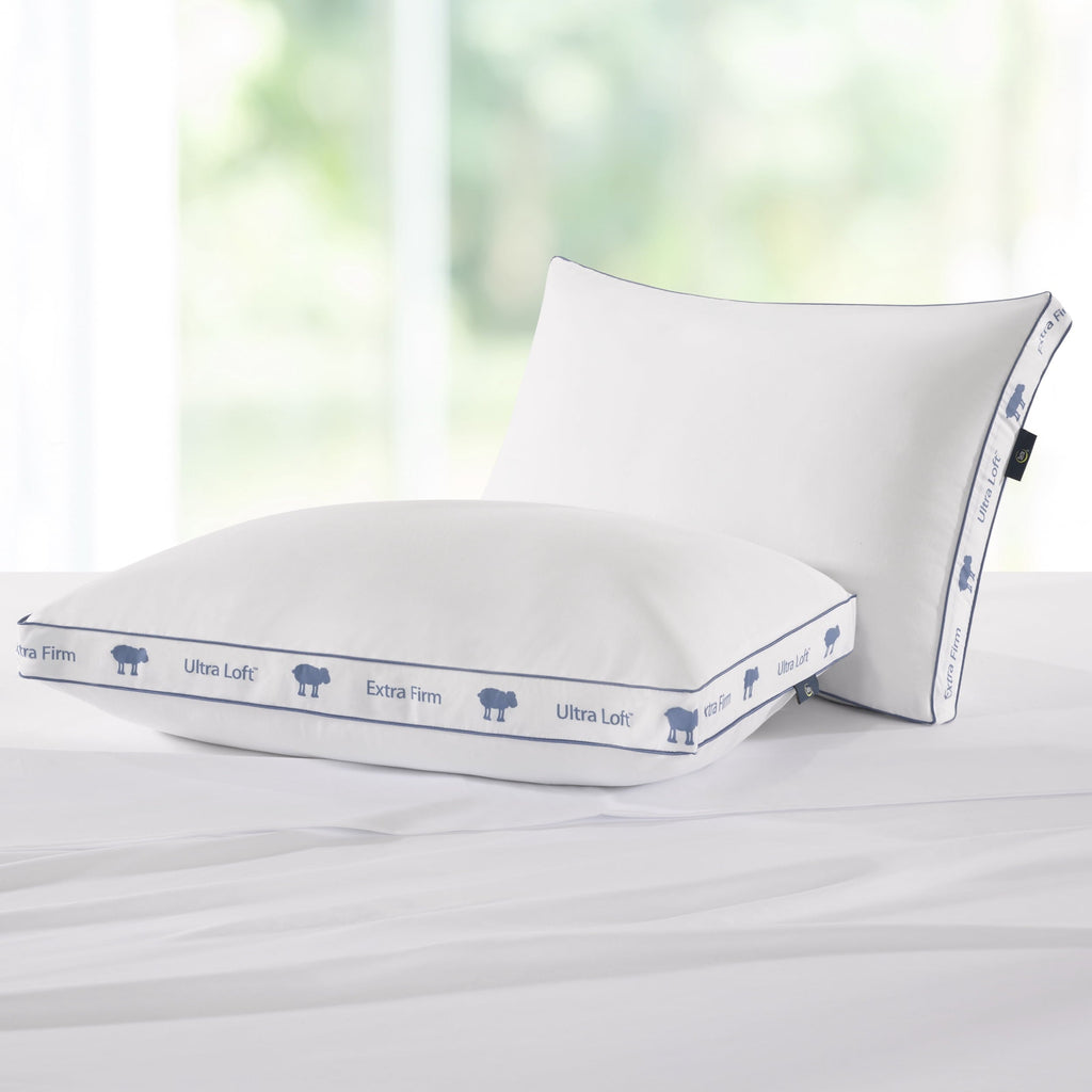 Orthopedic Support Ultra Loft Standard/Queen Bed Pillow, Extra Firm Support - Orthopedic Shredded Foam Bed Pillow Set Detail