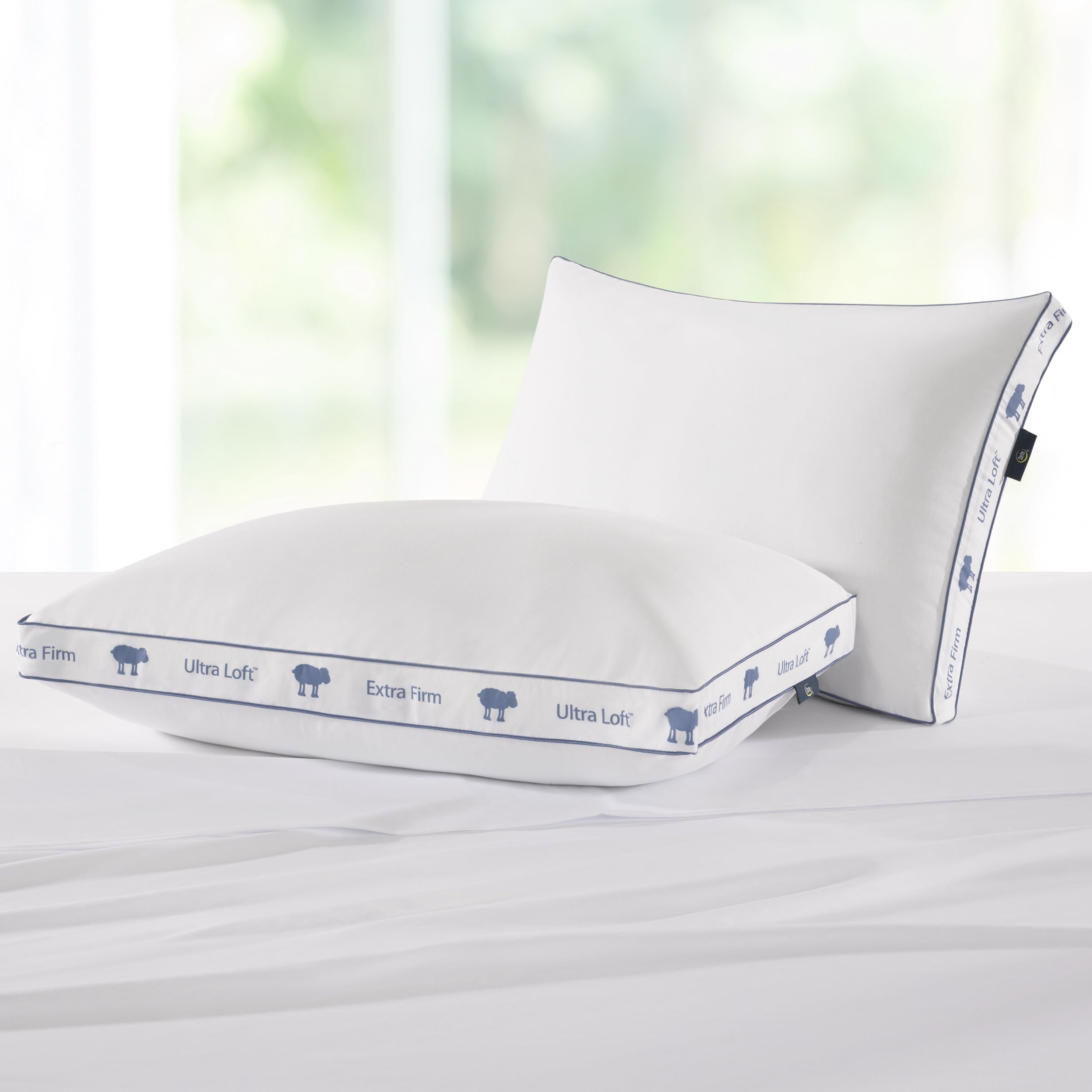 Orthopedic Support Ultra Loft Standard/Queen Bed Pillow, Extra Firm Support - Orthopedic Shredded Foam Bed Pillow Set Detail