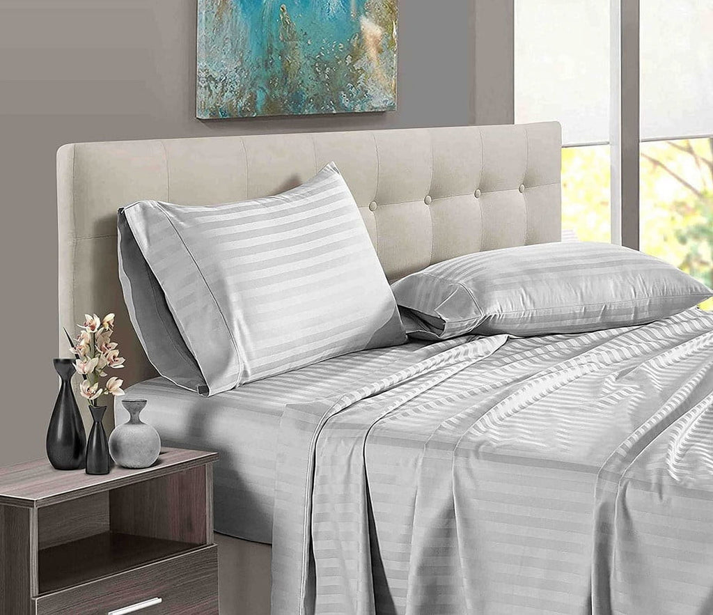 Cooling Sateen 4 Piece 100% Egyptian Cotton Bed Sheets Set - Luxury Soft & Sheets - Deep Pocket of 16" Inch - Hotel Style Silky Bedd... - Luxury Bed Sheet Set with Deep Pockets - Default Title