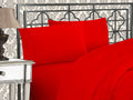 Premium Egyptian Cotton 4 Pieces Bed in a Bag Sheet Set Full Red - Luxury Bed Sheet Set with Deep Pockets - Default Title