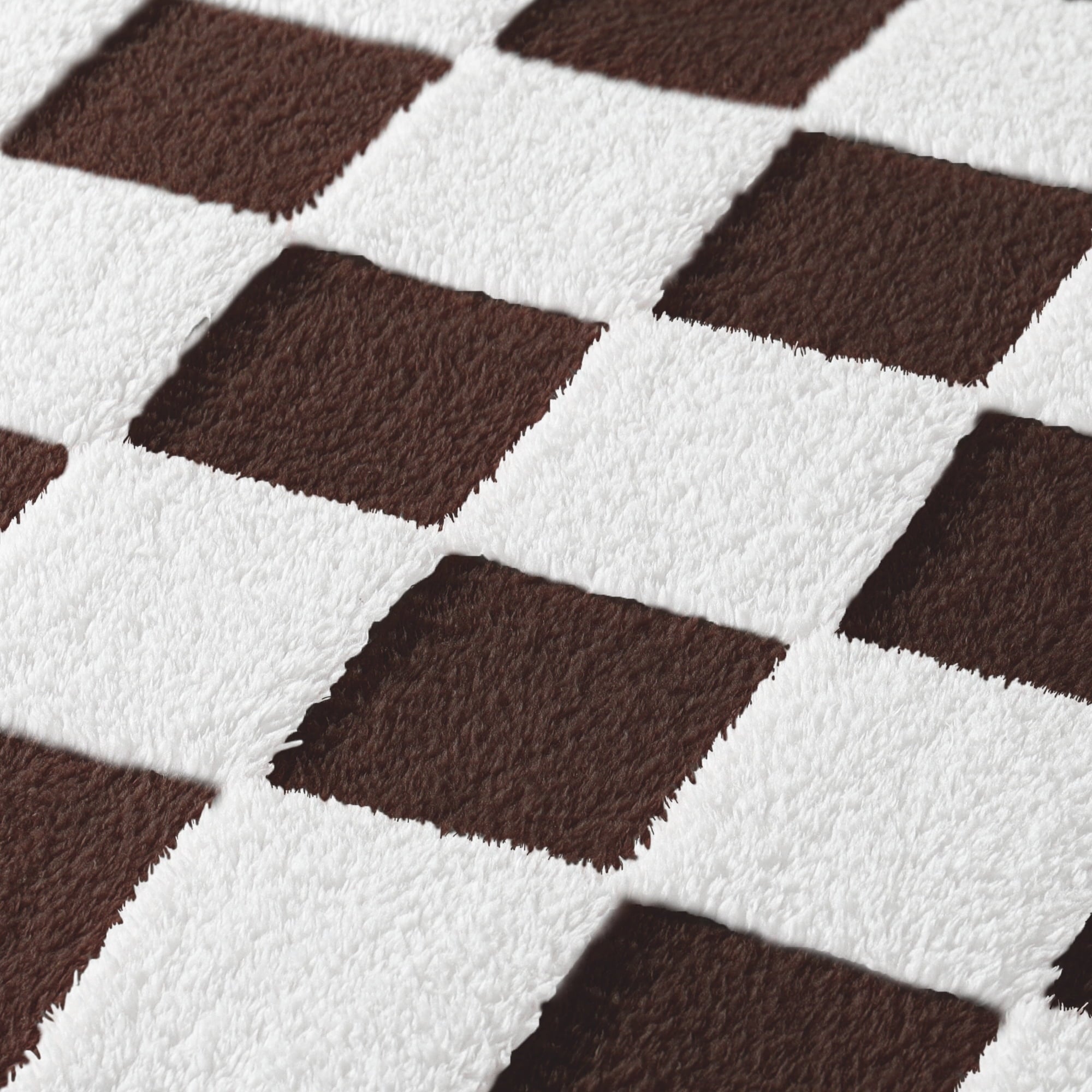 Decorative Knitted Checkered Throw Blanket, Super Soft and Warm Fluffy Fleece Blanket for Couch, Sofa, Bed, Cute Plaid Pattern, Coffee, ... - Lightweight Plush Warm Blanket for All Seasons Detail