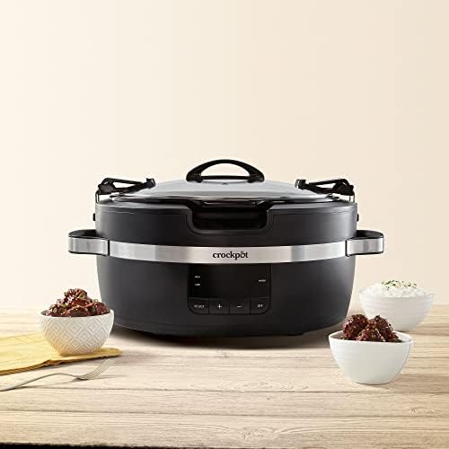 Programmable Crock-Pot Thermoshield 6 Quart Slow Cooker with Carry Handles S12S - Programmable Slow Cooker with Oval Ceramic Pot Detail