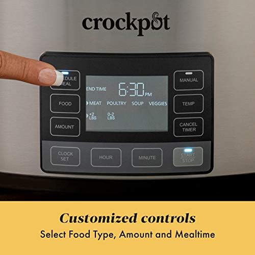 Programmable Crock-Pot MyTime 6 Quart Programmable Slow Cooker S08D - Digital Crock Pot Slow Cooker for Family Meals Detail