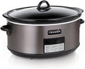 Digital Control Crock-Pot 8 Quart Programmable Slow Cooker with Auto Warm S28G - Stainless Steel Slow Cooker with Locking Lid - Default Title