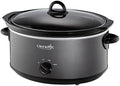 Oval Ceramic Crock-Pot 7 Quart Slow Cooker – Charcoal S09Q - Stainless Steel Slow Cooker with Locking Lid - Default Title