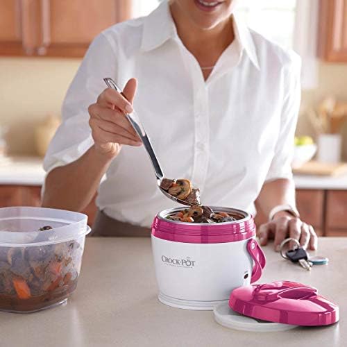 Self-Heating Crock-Pot Lunch Crock Portable Food Warmer 20oz – Pink S03U - Leak-Proof Heated Bento Box Lunch Warmer Detail