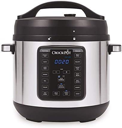 Multi-Functional Electric Crock-Pot 8 Quart Express Crock Multi-Use Pressure Cooker S05K - Heavy-Duty Stainless Steel Speed-Cooking Pot - Default Title