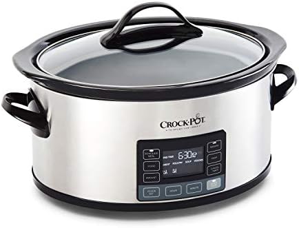 Programmable Crock-Pot MyTime 6 Quart Programmable Slow Cooker S08D - Digital Crock Pot Slow Cooker for Family Meals Detail