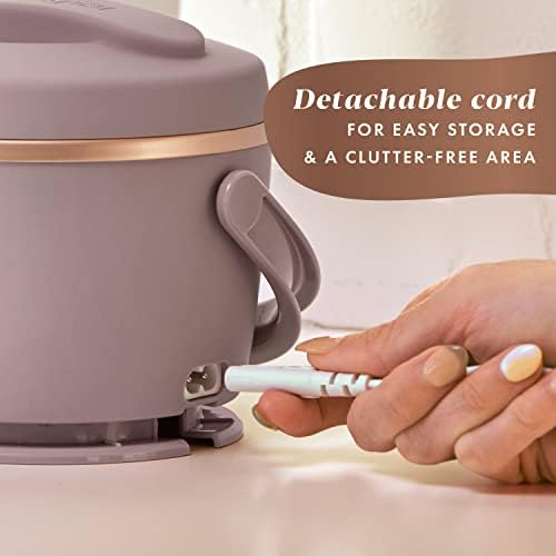 Mini Personal Crock-Pot Electric Lunch Box Food Warmer 20oz – Blush Pink S18G - Leak-Proof Heated Bento Box Lunch Warmer Detail