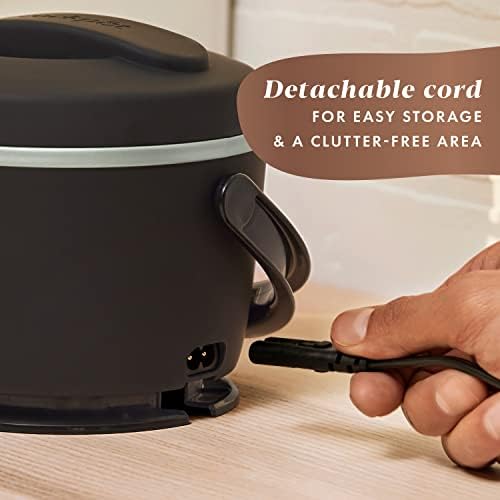 Rapid Heating Crock-Pot Electric Lunch Box Food Warmer 20oz – Black S26G - Mini Personal Food Warmer for Healthy Meal Prep Detail