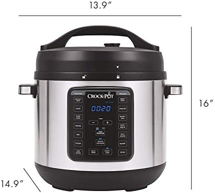 Multi-Functional Electric Crock-Pot 8 Quart Express Crock Multi-Use Pressure Cooker S05K - Heavy-Duty Stainless Steel Speed-Cooking Pot Detail