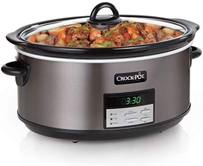 Digital Control Crock-Pot 8 Quart Programmable Slow Cooker with Auto Warm S28G - Stainless Steel Slow Cooker with Locking Lid Detail