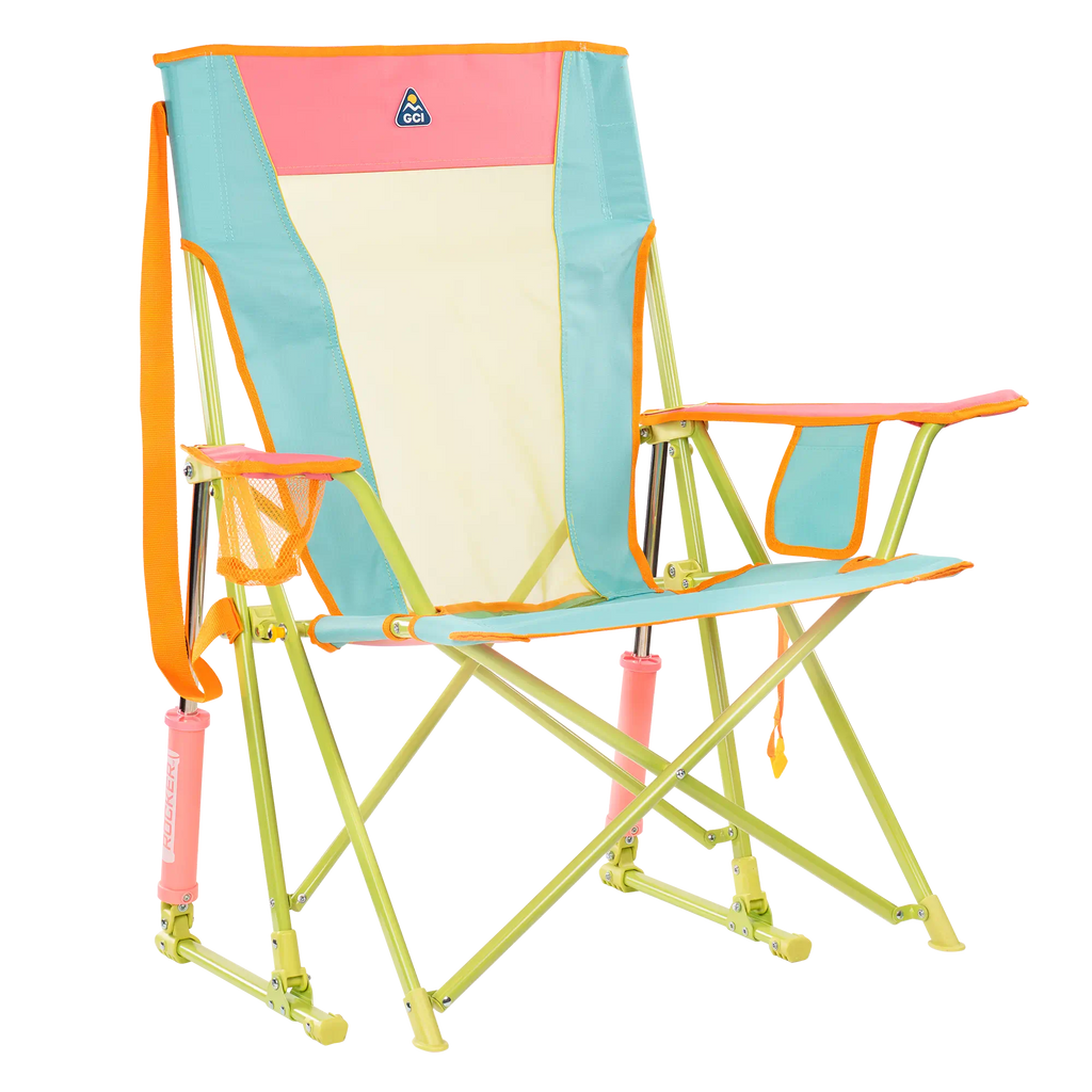 Patented Spring-Action Comfort Pro Rocker - Choice 375 - Freestyle Rocker Portable Outdoor Folding Chair - Sweet Tea
