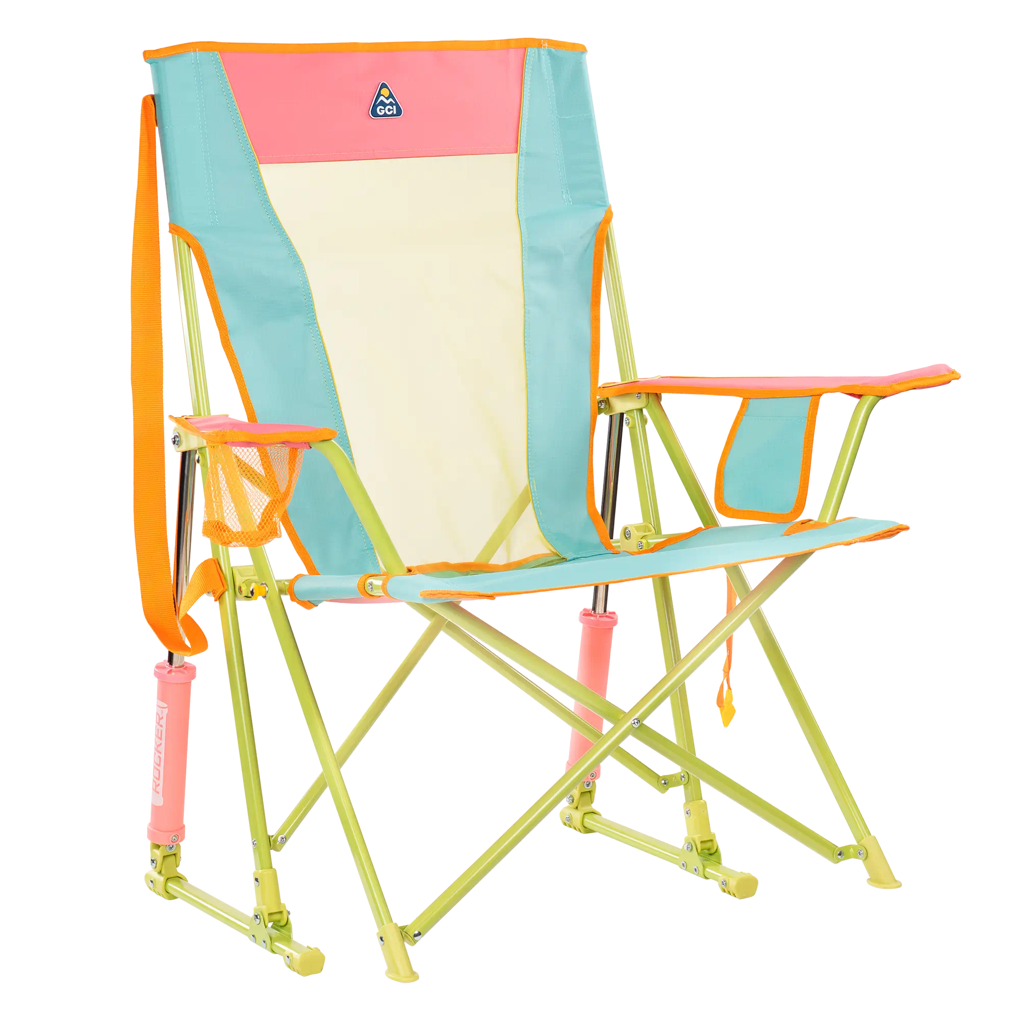 Patented Spring-Action Comfort Pro Rocker - Choice 375 - Freestyle Rocker Portable Outdoor Folding Chair - Sweet Tea