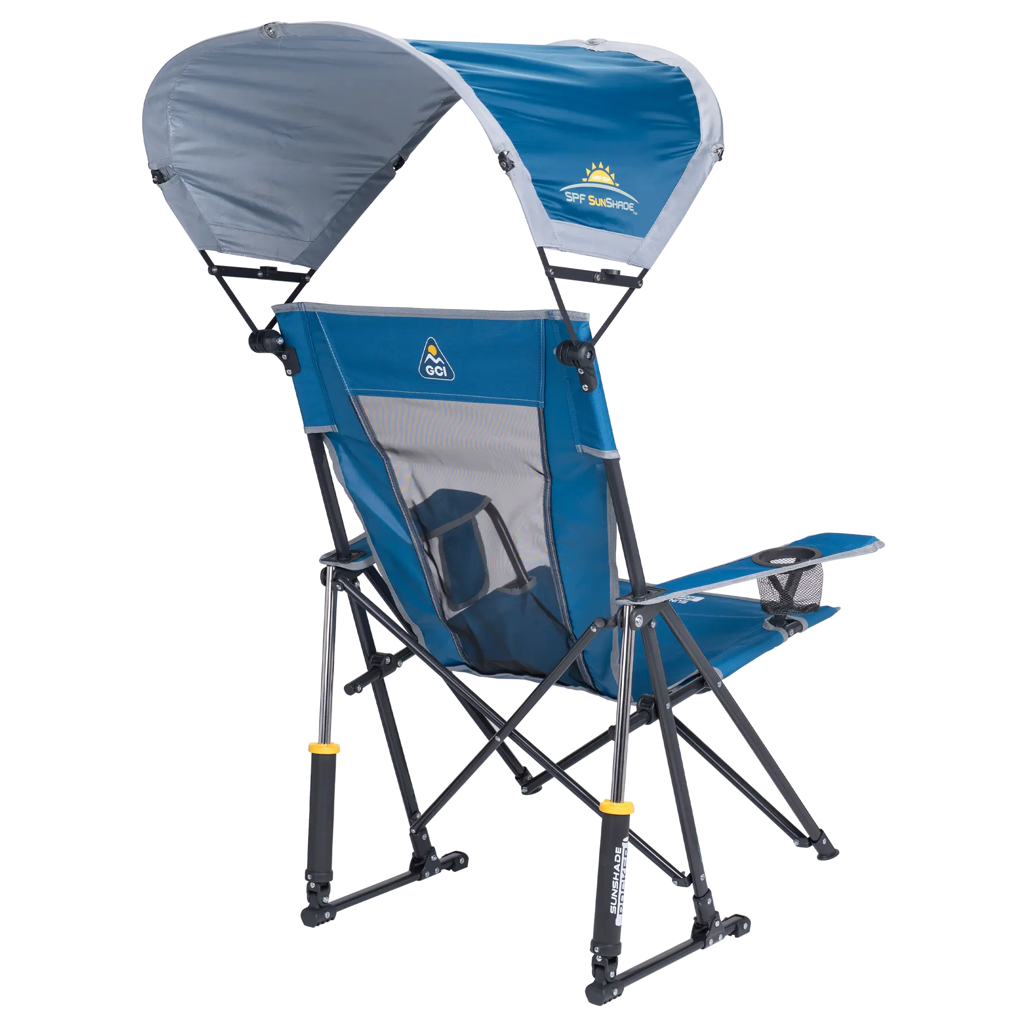 Heavy-Duty Freestyle SunShade Rocker - Choice 550 - RoadTrip Rocker Smooth Motion Camp Chair Detail