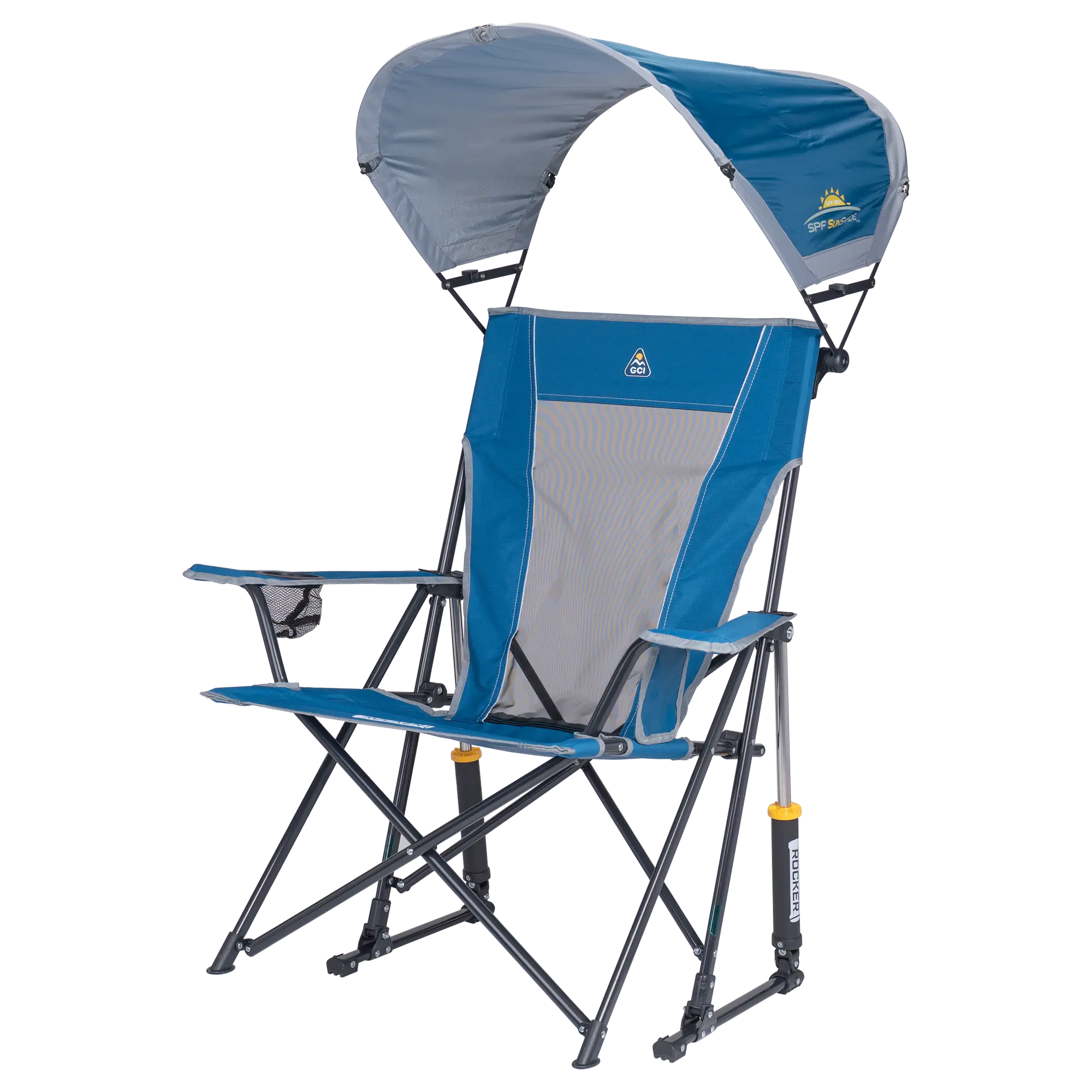 Heavy-Duty Freestyle SunShade Rocker - Choice 550 - RoadTrip Rocker Smooth Motion Camp Chair Detail