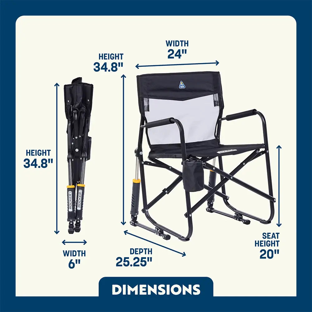 Smooth Motion Freestyle Rocker Elite - Choice 460 - Heavy-Duty Kickback Rocker with Beverage Holder Detail